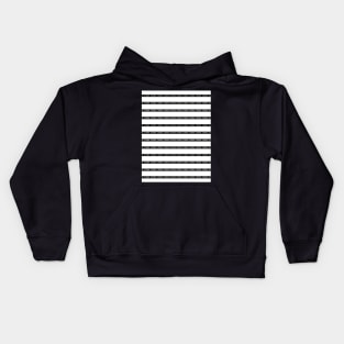 Stripe - White on Black Kids Hoodie